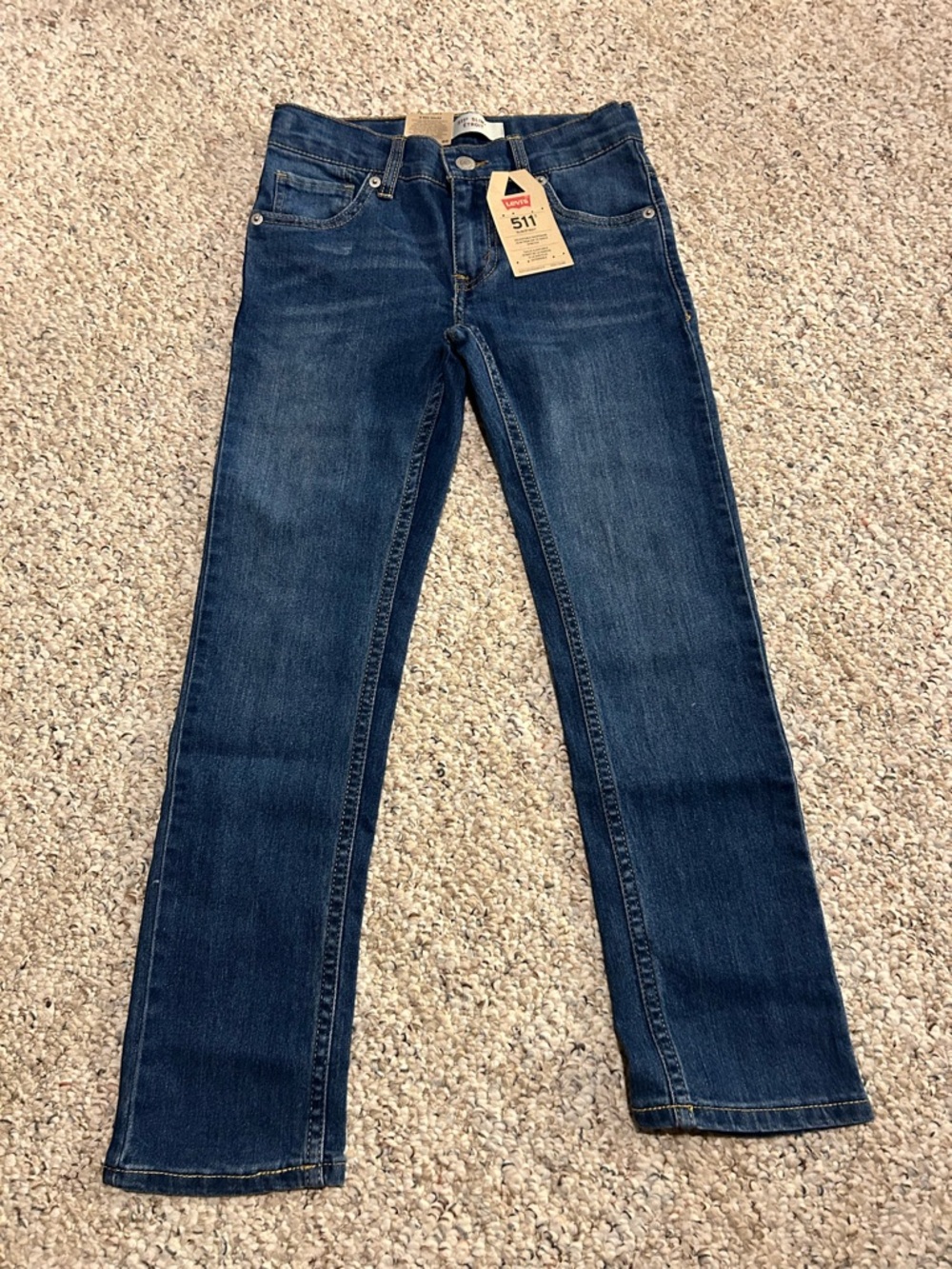 New Levi’s 511 Slim Jeans Adjustable Waistband  Youth Size 8 (W 24” - L 22”) NWT